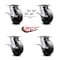 Service Caster 6 Inch Glass Filled Nylon Caster Set with Roller Bearing and Brakes/Swivel Locks SCC-35S620-GFNR-SLB-BSL-4 - alternate 4
